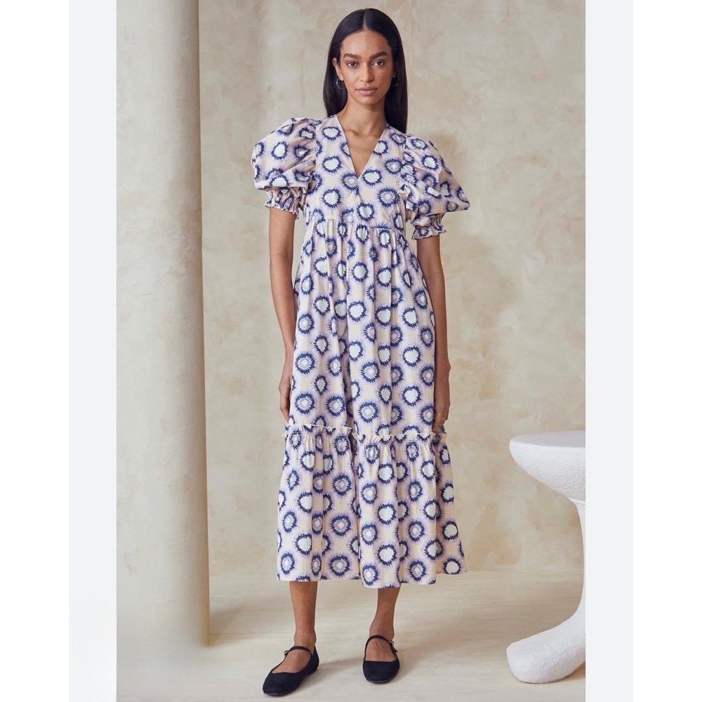 Hunter Bell Palmer Dress‎ London Rain Maxi Size Large